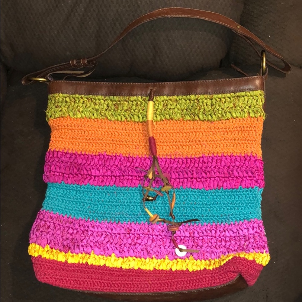 Lucky Brand Rainbow Stripes Summer Hobo